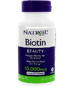 Natrol Biotin 10000 mcg hỗ trợ mọc tóc, giúp móng khỏe
